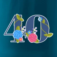 Květinové číslo kreslené - 40