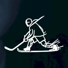 Kreslený hokejista tučnou fixou