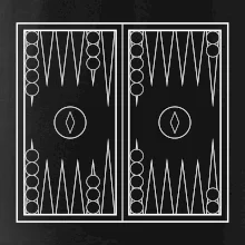Backgammon černobílý