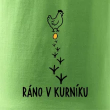 Ráno v kurníku slepice a vejce