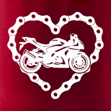 Moto srdce řetěz - supersport