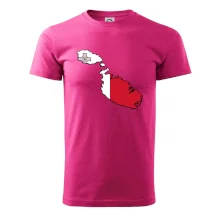 Mapa Malta s vlajkou