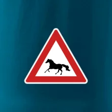 Dopravní značka - Pozor kůň běžící