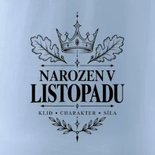 Narozen v listopadu koruna a dubové listy