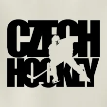Czech hockey - nápis s hokejistou - Mistrovství světa v ledním hokeji 2026