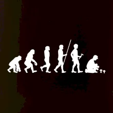 Evoluce houbař muž