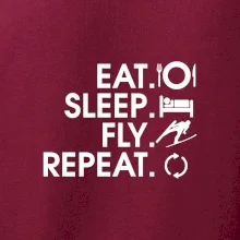 Eat sleep fly repeat - skoky na lyžích