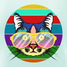 Kočka při barevném západu