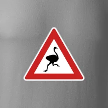 Dopravní značka - Pozor pštros