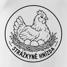 Strážkyně hnízda slepice v emblému