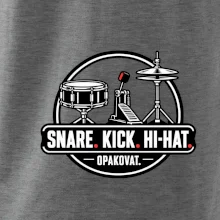 Snare kick hi-hat opakovat - bubenické trio