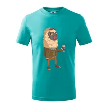 Alpaka s vínem muž