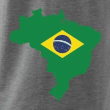 Brazílie vlajka v mapě