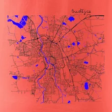 Budějce  - Mapa s vodními toky
