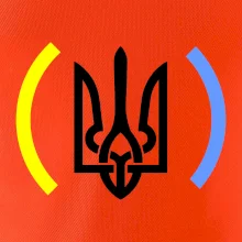 Ukrajina trojzubec s barvami Ukrajina trojzubec s barvami