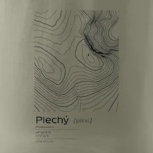 Plechý - vrstevnice v obdélníku