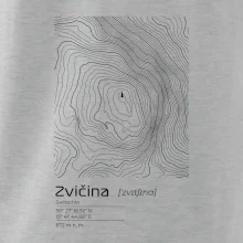 Zvičina - vrstevnice v obdélníku