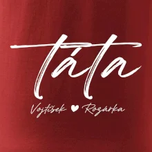 Triko táta psací se jmény dětí