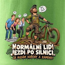 Normální lidi jezdí po silnici cyklistický humor