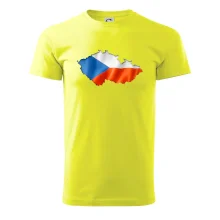 Česká vlajka v obrysu republiky