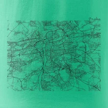 Mapy měst černobílé Praha