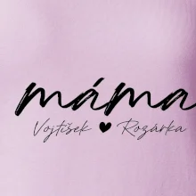Triko máma psací se jmény dětí