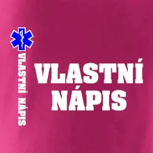 Hvězda života - vlastní nápis vpředu a vzadu