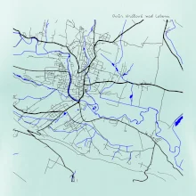 Dvůr Králové nad Labem mapa s vodními toky