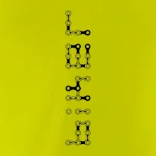 Biker nápis na výšku řetěz