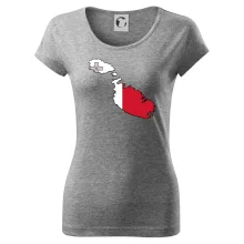 Mapa Malta s vlajkou