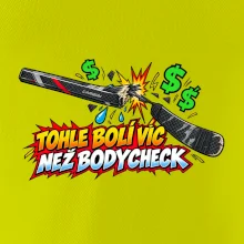 Zlomená hokejka bolí víc než bodycheck