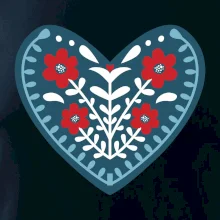 Folklor - srdce modré plné