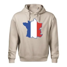 Francouzská vlajka mapa obrys