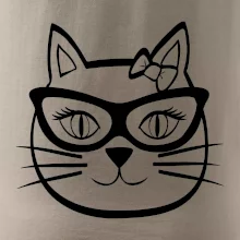 Kočičí holka s brýlemi
