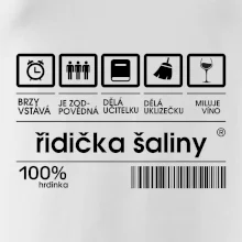 Čárový kód - řidička šaliny