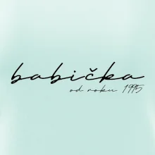 Psací nápis babička s ročníkem