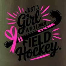 Just a girl who loves field hockey černo růžové