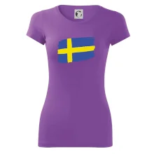 Švédsko vlajka štětkou