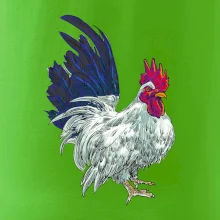 Kohout kreslený bílý