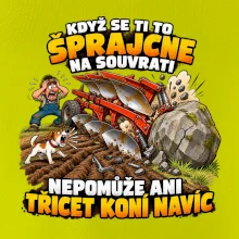 Pluh zaseknutý o balvan na souvrati