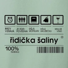 Čárový kód - řidička šaliny