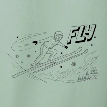 Skokan na lyžích černý obrázek FLY