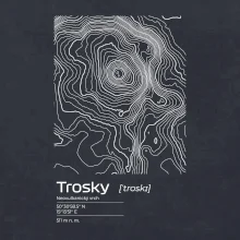 Trosky - vrstevnice v obdélníku