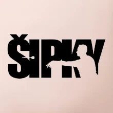 Šipky - nápis se šipkařem