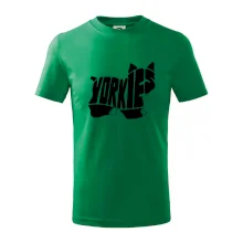 Jorkšírský teriér - Yorkie - Nápis v těle Jorkšírský teriér - Yorkie - Nápis v těle