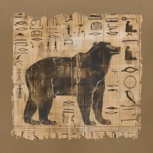 Egyptské hieroglyfy medvěd