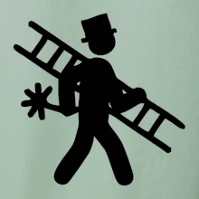 Kominík logo + nápis na zádech