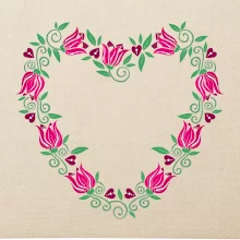 Červené tulipánové srdiečko (Pecka design)