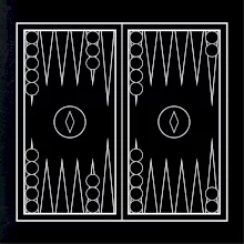 Backgammon černobílý