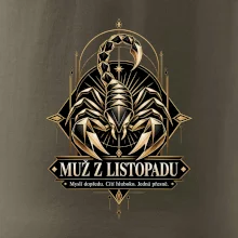 Muž z listopadu geometrický zlatý štír